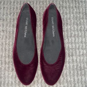 Stuart Weitzman Velvet Flats size 8.5